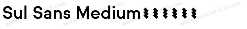 Sul Sans Medium字体转换